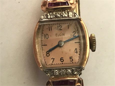 Elgin Stamped 14K Gold (Back) & 1/20 12K Gold Filled (Band) Watch