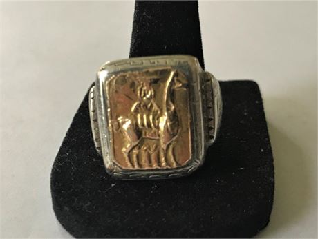Stamped 18K & 925 Size 9 Ring
