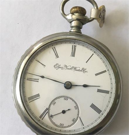 Elgin Natl. Watch Co. Stamped Silveroid Pocket Watch