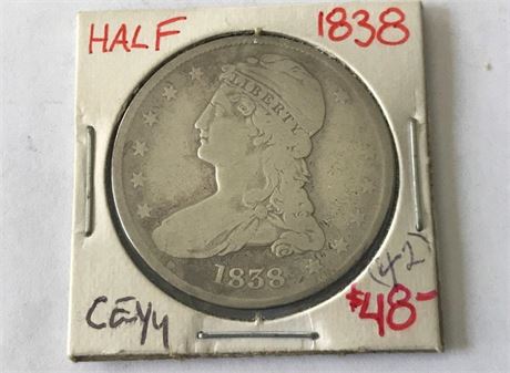1838 US Half Dollar Coin