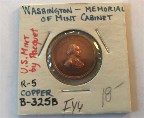 Washington- Memorial of Mint Cabinet Medal