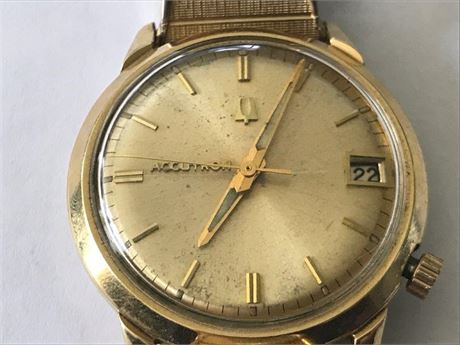Bulova Accutron Stamped 14K Golf Filled Case Watch