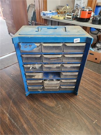 Parts bin with parts