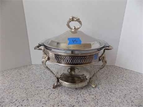 Vintage Raised Serving Casserole Dish with Cover