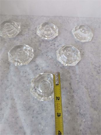 Vintage Crystal Candlesticks, 2-side for Tapers and mini tapers