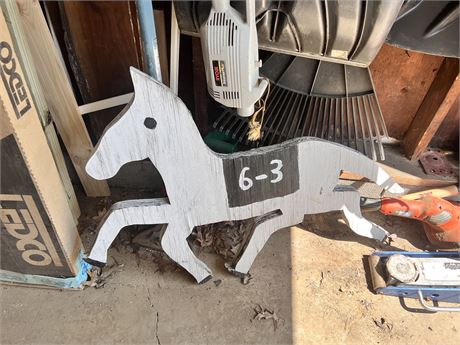 Folk Art Yard Art Horse