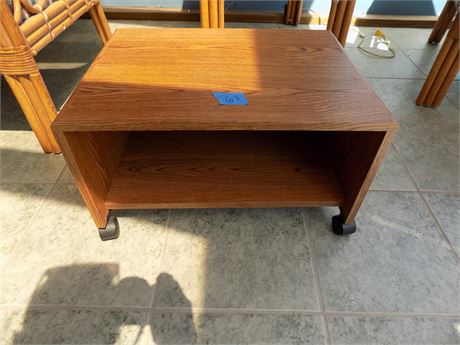 Short Wood Cabinet with wheels