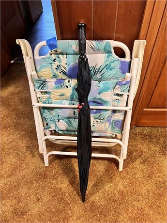 Folding Chair and Umbrella
