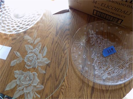 Decorative Glass Serving Plates