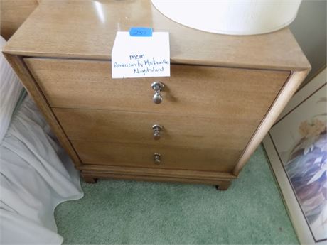 Vintage Mid-Century Nightstand, American by Martinsville