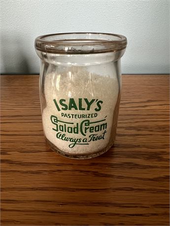Isaly's Glass Salad Cream Bottle Ohio Dairy