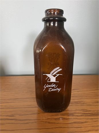 Yoder Dairy Virginia Amber Milk Bottle