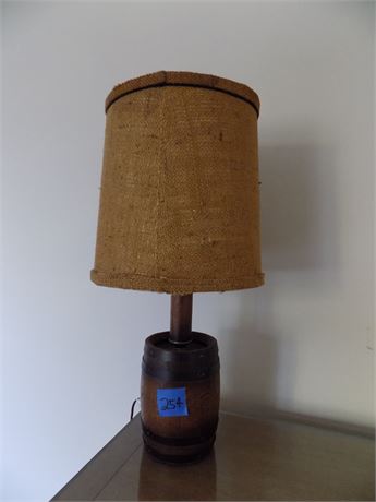 Vintage Barrel-Base Lamp
