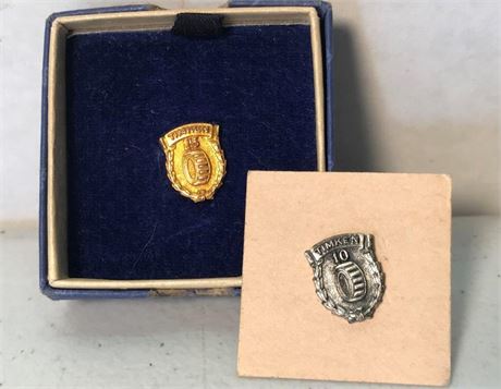 Timken Service Pins (1 Stamped Sterling, 1 10K)