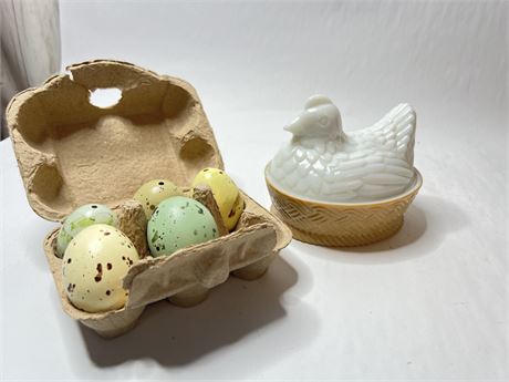Avon Rooster and Eggs