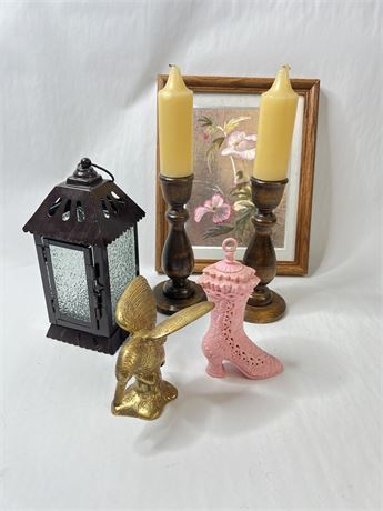 Candle and Picture Lot