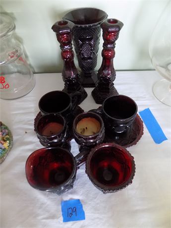 Collectible Red Avon Glassware