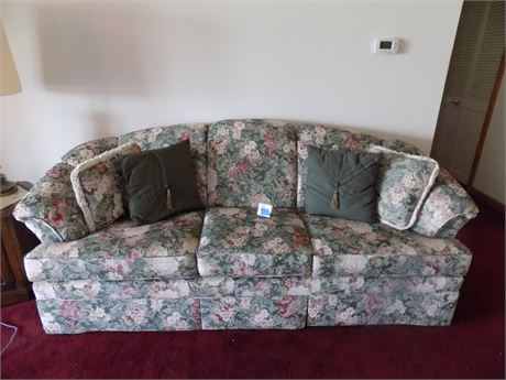 Furniture Floral Fabric Sofa, J. Raymond Collection