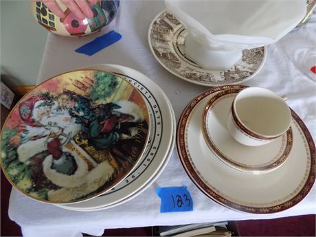 Collectible Plates, Dishes, Historical C.H. Rausch Blacksmith Shop, etc