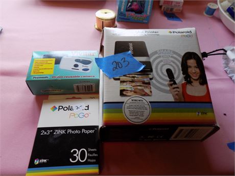 Miscellaneous Lot - Portable Polaroid Printer, Photo Ink