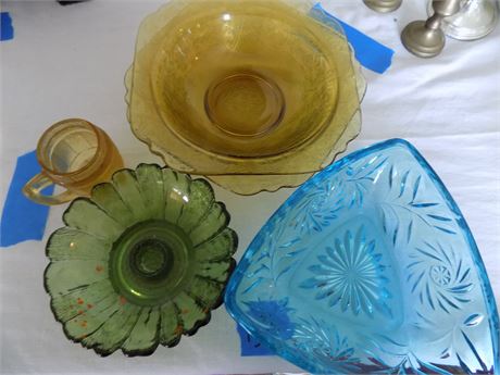 Collectible Glass Colored Dishes