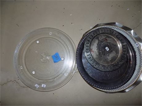 Serving Trays, Glass Microwave Plate
