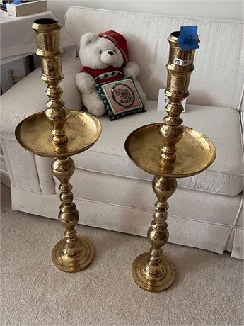 Brass Candle Sticks- Huge