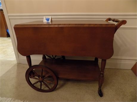Wood Dining Cart with Drop Sides