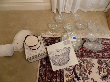 Crystal/Glass Serving Dishes and Storage Bags