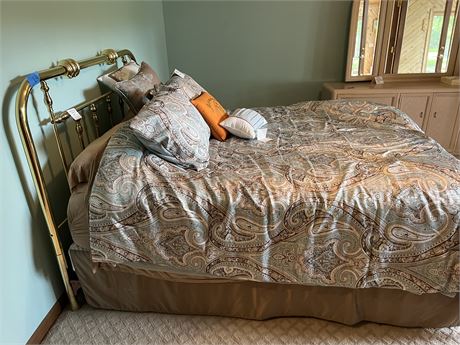 Brass bed includes mattress Queen