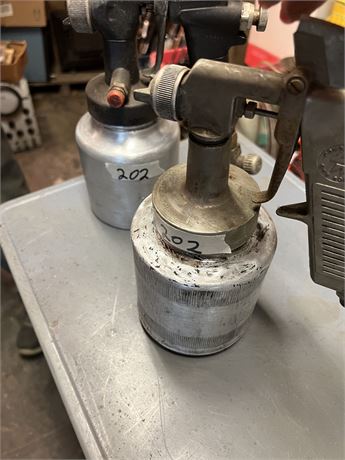 Two piece air paint spray guns.
