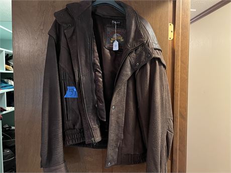 Leather Coat Large