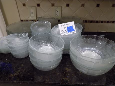 Glass Dishes Sunflower