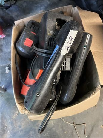 Miscellaneous cordless battery and Chargers.