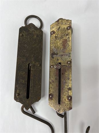Antique Hanging Scales with Advertising