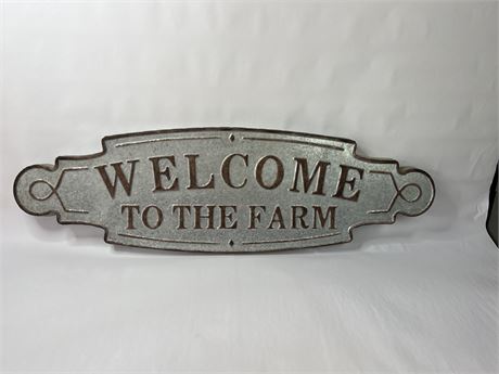 Welcome to the Farm Metal Sign