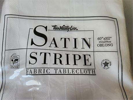 Satin Stripe Fabric Tablecloth