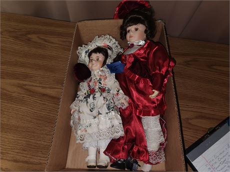 2 Porcelain Dolls