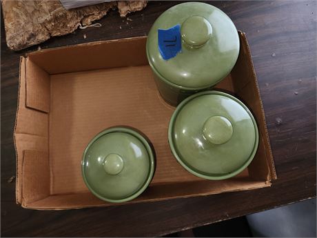 Green Kitchen Canisters