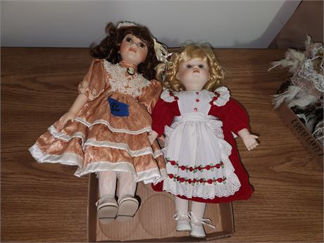 2 Porcelain Dolls