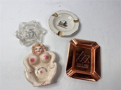 Ashtray Lot with Nude