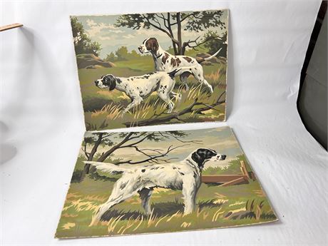 Paint by Number Dog Spaniel Completed