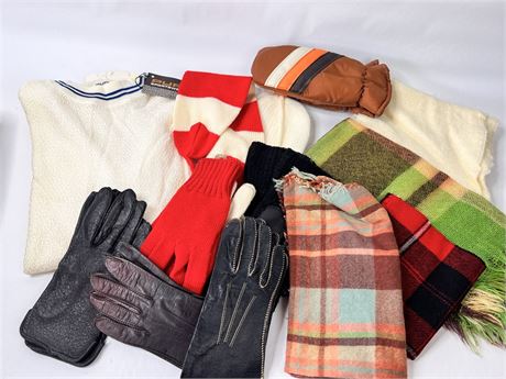 Vtg Scarves and Gloves
