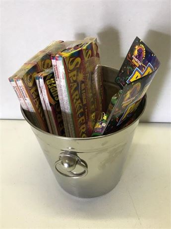 Bucket of Sparklers & Misc.