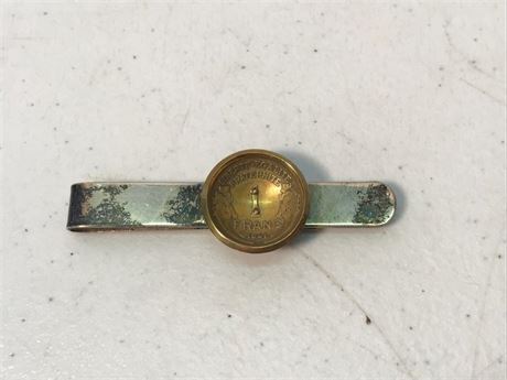 1941 1 Franc Tie Clip