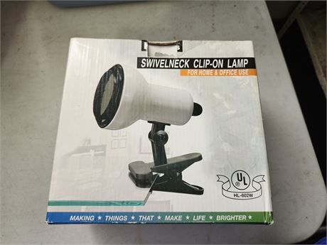 Swivel neck clip on Lamp
