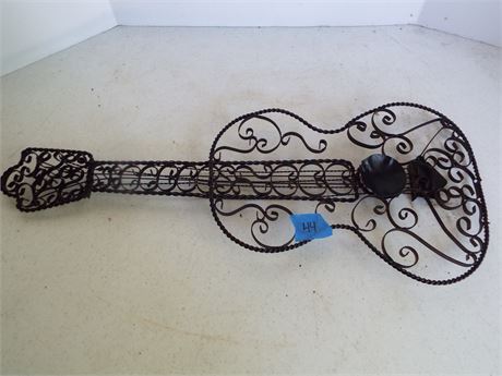 Metal Guitar Candle Holder