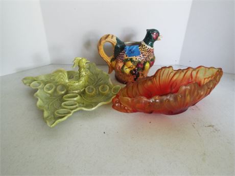 Rooster and Glass Decor