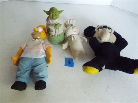 Vintage Toys, Yoda, Homer Simpson
