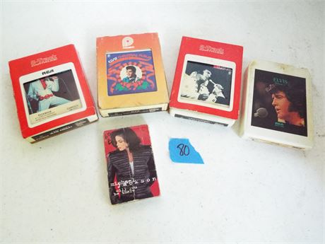 Vintage Elvis 8-Track, Michael Jackson cassette